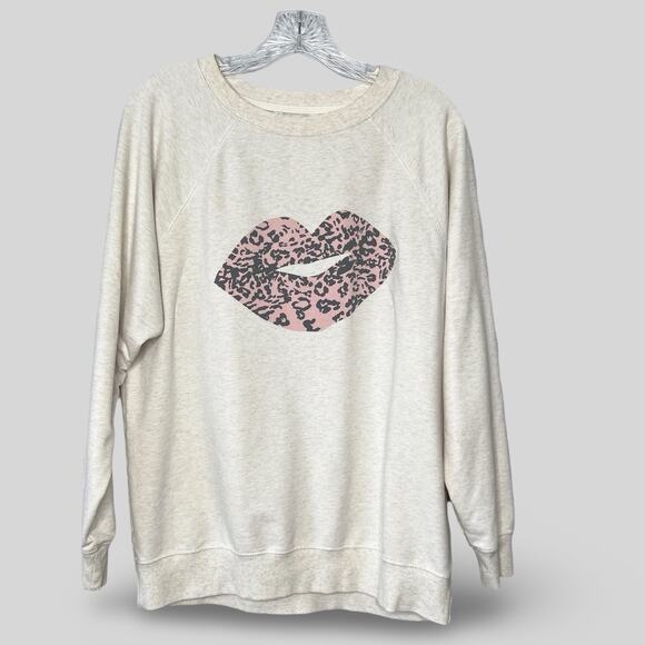 Wildfox Leopard Lip Sweatshirt - Picture 1 of 5